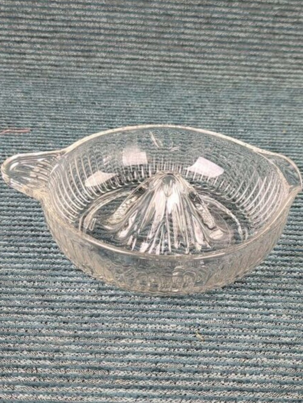 Vintage Glass Citrus Juicer Bowl